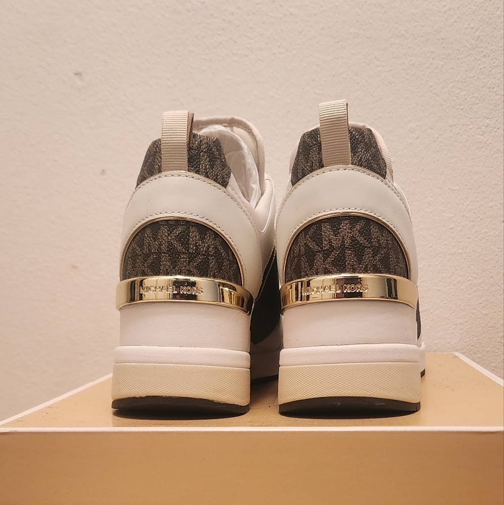 Michael Kors White and Black High-Top Sneakers - Picture 2 of 7